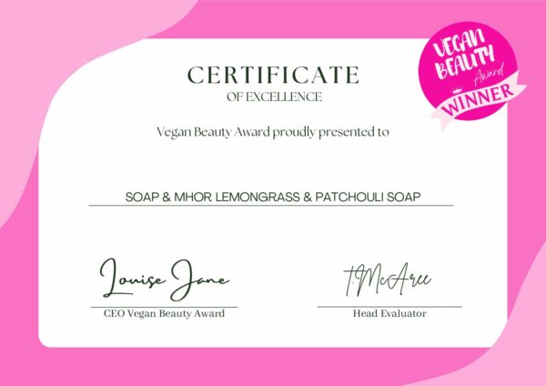 Lemongrass & Patchouli Soap Bar (105g) - Image 3